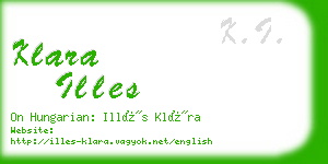 klara illes business card